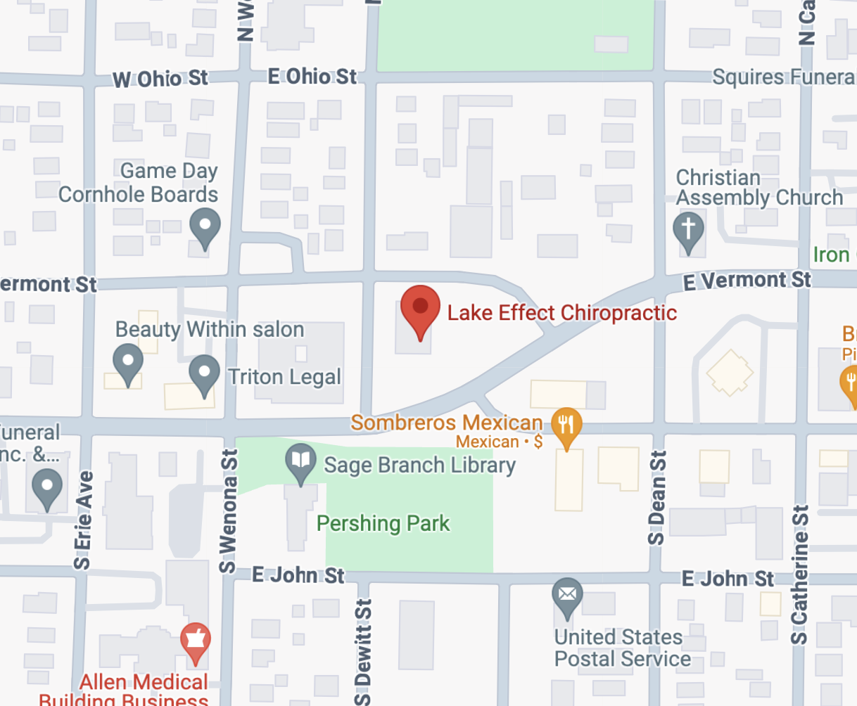 Map to Lake Effect Chiropractic in Bay City, MI
