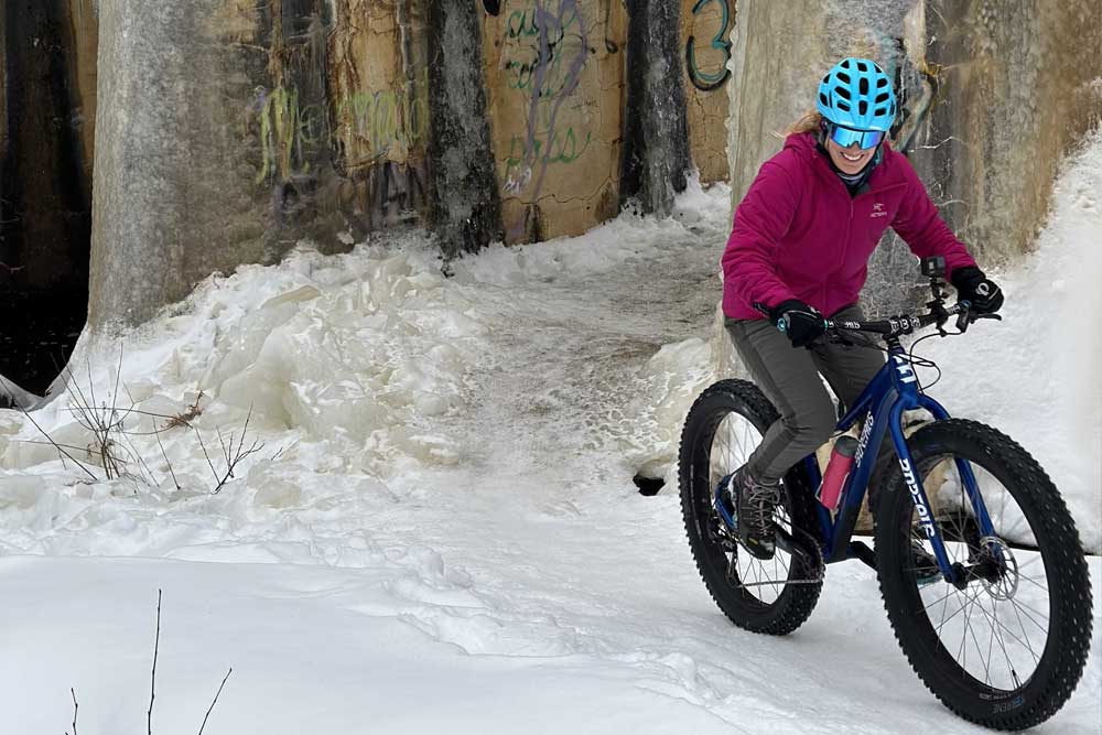 biking in winter